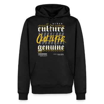Culture Streetwear - Men's Premium Hoodie - black - Front - Nico (187cm) & Julia (174cm)