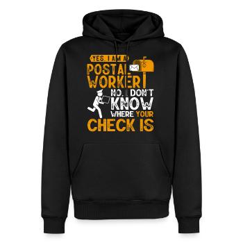 Postal Worker, Post Man - Men's Premium Hoodie - black - Front - Nico (187cm) & Julia (174cm)