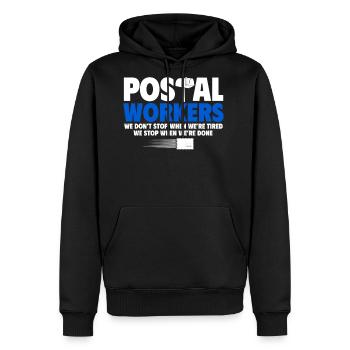 Postal Worker, Post Man - Men's Premium Hoodie - black - Front - Nico (187cm) & Julia (174cm)