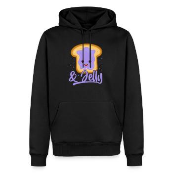 Peanut Butter & Jelly - Men's Premium Hoodie - black - Front - Nico (187cm) & Julia (174cm)