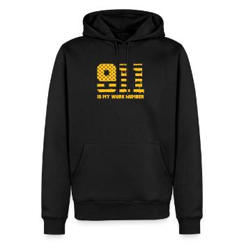 911 Is My Work Number - Men's Premium Hoodie - black - Front - Nico (187cm) & Julia (174cm)