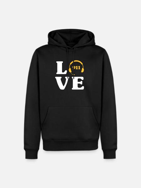 Love 911 Dispatcher - Men's Premium Hoodie - black