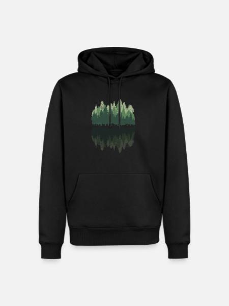 Forest Pine Trees - Men's Premium Hoodie - black
