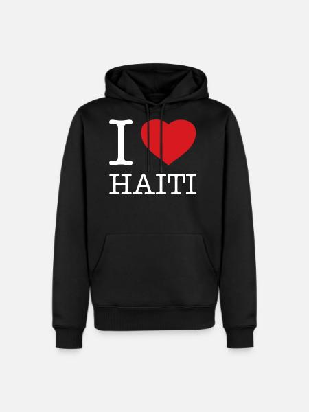 I LOVE HAITI - Men's Premium Hoodie - black