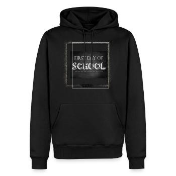 Back to school - Men's Premium Hoodie - black - Front - Nico (187cm) & Julia (174cm)
