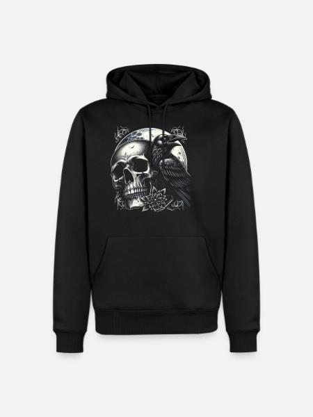 Lunar Raven's Vigil - Men's Premium Hoodie - black