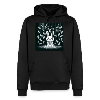 Lucky Rabbit Charm - Men's Premium Hoodie - black - Front - Nico (187cm) & Julia (174cm)