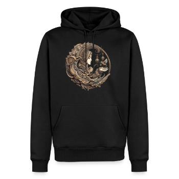 Majestic Harmony Art Piece - Men's Premium Hoodie - black - Front - Nico (187cm) & Julia (174cm)