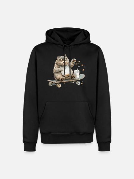 Funny Cat - Men's Premium Hoodie - black