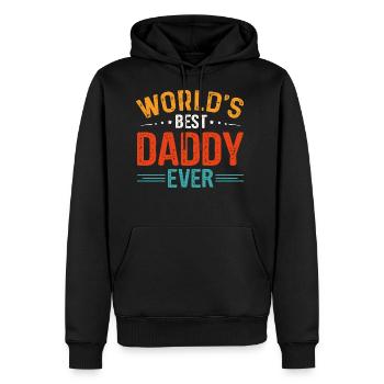 World s Best Daddy Ever - Men's Premium Hoodie - black - Front - Nico (187cm) & Julia (174cm)