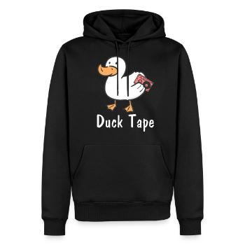 Duck Tape Cassette Tape Music Retro 80s - Men's Premium Hoodie - black - Front - Nico (187cm) & Julia (174cm)