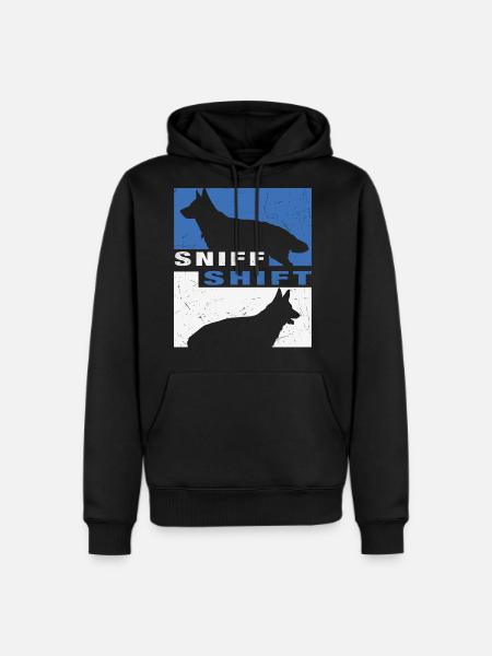 K9 Officer Sniff Shift German Shepherd Funny K9 - Men's Premium Hoodie - black