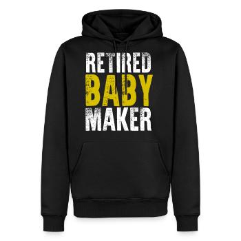 Retired Baby Maker Post Vasectomy - Men's Premium Hoodie - black - Front - Nico (187cm) & Julia (174cm)