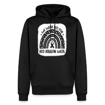 Red Ribbon Week We Wear Red Ribbon Week Awareness - Men's Premium Hoodie - black - Front - Nico (187cm) & Julia (174cm)