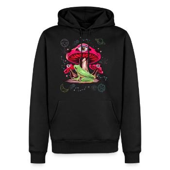Kidcore Clothes Weirdcore Mushroom - Men's Premium Hoodie - black - Front - Nico (187cm) & Julia (174cm)