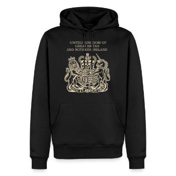 UK coat of arms - Men's Premium Hoodie - black - Front - Nico (187cm) & Julia (174cm)