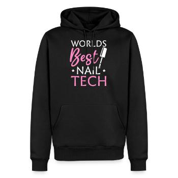 Nail Tech Worlds Best Nail Tech - Men's Premium Hoodie - black - Front - Nico (187cm) & Julia (174cm)