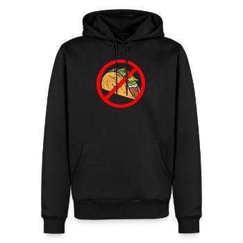 Anti Tacos Forbid Prohibit Prohibition Taco Hater - Men's Premium Hoodie - black - Front - Nico (187cm) & Julia (174cm)