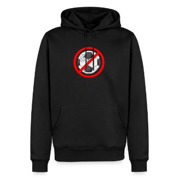 Anti Soccer Forbid Prohibit Prohibition Soccer Hat - Men's Premium Hoodie - black - Front - Nico (187cm) & Julia (174cm)