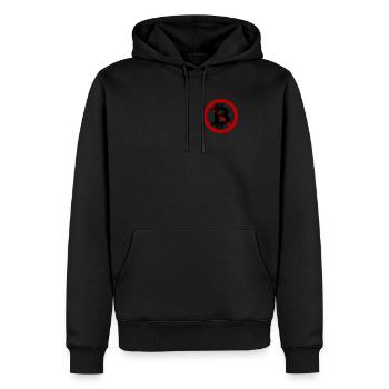 Anti Bitcoin Forbid Prohibit Prohibition Bitcoin H - Men's Premium Hoodie - black - Front - Nico (187cm) & Julia (174cm)