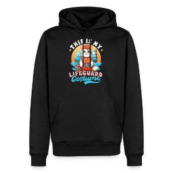 Lifeguard Lifeguard Costume - Men's Premium Hoodie - black - Front - Nico (187cm) & Julia (174cm)
