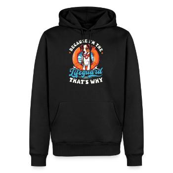 Lifeguard Because I'm The Lifeguard - Men's Premium Hoodie - black - Front - Nico (187cm) & Julia (174cm)