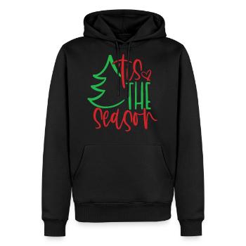 Tis The Season Christmas Tree Santa Xmas Holiday - Men's Premium Hoodie - black - Front - Nico (187cm) & Julia (174cm)