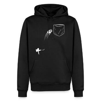 Faux Pocket Ice Hockey Gardien de but Hockey - Molleton à capuche Premium pour homme - noir - Devant - Nico (187cm) & Julia (174cm)
