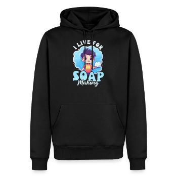 Soap Making Live For Soap Making - Men's Premium Hoodie - black - Front - Nico (187cm) & Julia (174cm)