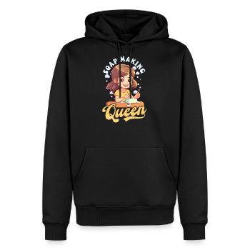 Soap Making Soap Making Queen - Men's Premium Hoodie - black - Front - Nico (187cm) & Julia (174cm)