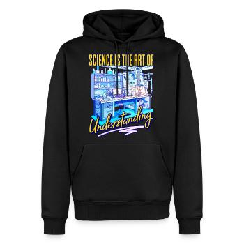 Science Is The Art Of Understanding Lab Tech Scien - Men's Premium Hoodie - black - Front - Nico (187cm) & Julia (174cm)