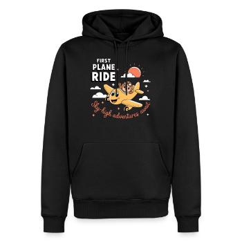 My First Plane Ride Sky-High Adventures - Men's Premium Hoodie - black - Front - Nico (187cm) & Julia (174cm)