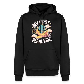 My First Plane Ride Adventure for Kids - Men's Premium Hoodie - black - Front - Nico (187cm) & Julia (174cm)