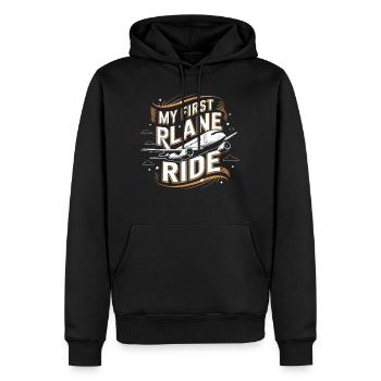 My First Plane Ride Adventure Awaits - Men's Premium Hoodie - black - Front - Nico (187cm) & Julia (174cm)