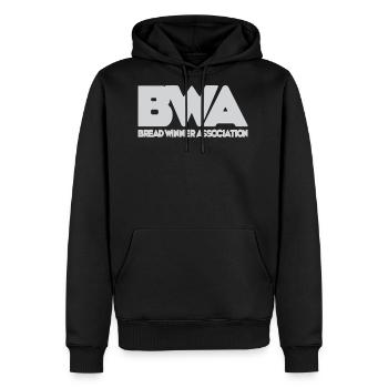 BWA Bread Winner Association Food Lover - Men's Premium Hoodie - black - Front - Nico (187cm) & Julia (174cm)
