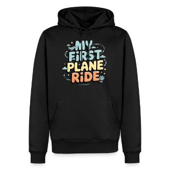 My First Plane Ride Adventure for Kids - Men's Premium Hoodie - black - Front - Nico (187cm) & Julia (174cm)