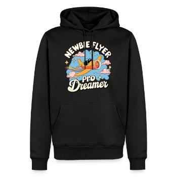 My First Plane Ride Newbie Flyer - Men's Premium Hoodie - black - Front - Nico (187cm) & Julia (174cm)