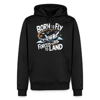 Born To Fly My First Plane Ride - Men's Premium Hoodie - black - Front - Nico (187cm) & Julia (174cm)