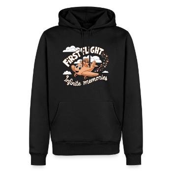 My First Plane Ride First Flight - Men's Premium Hoodie - black - Front - Nico (187cm) & Julia (174cm)
