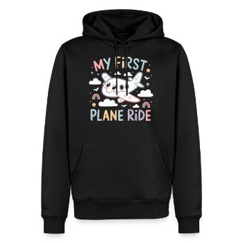 My First Plane Ride Adventure for Kids - Men's Premium Hoodie - black - Front - Nico (187cm) & Julia (174cm)