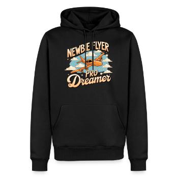 My First Plane Ride Newbie Flyer - Men's Premium Hoodie - black - Front - Nico (187cm) & Julia (174cm)