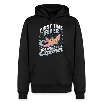 My First Plane Ride First Time Flyer - Men's Premium Hoodie - black - Front - Nico (187cm) & Julia (174cm)