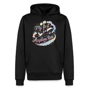 My First Airplane Ride Aviation Kids - Men's Premium Hoodie - black - Front - Nico (187cm) & Julia (174cm)