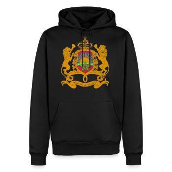 Morocco coat of arms - Men's Premium Hoodie - black - Front - Nico (187cm) & Julia (174cm)