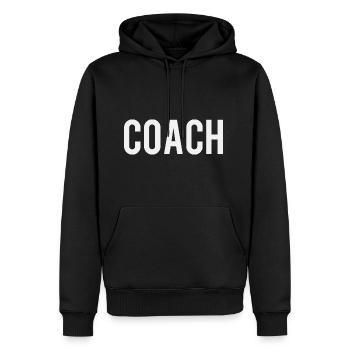 Coach For Men & Women Coaches - Men's Premium Hoodie - black - Front - Nico (187cm) & Julia (174cm)