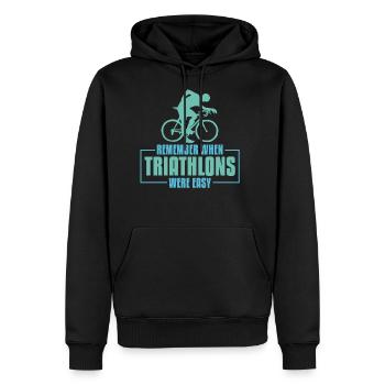 Triathlon - Men's Premium Hoodie - black - Front - Nico (187cm) & Julia (174cm)