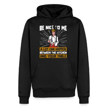 Waiter Waitress - Men's Premium Hoodie - black - Front - Nico (187cm) & Julia (174cm)
