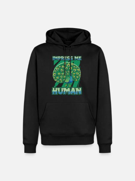 Peacock Peafowl - Men's Premium Hoodie - black