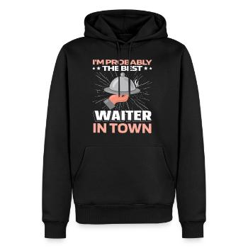 Waiter Waitress Funny - Men's Premium Hoodie - black - Front - Nico (187cm) & Julia (174cm)