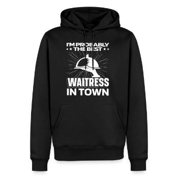 Waiter Waitress Funny - Men's Premium Hoodie - black - Front - Nico (187cm) & Julia (174cm)